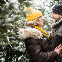 Marianne & Paul's Snowy Engagement